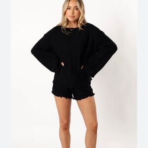 BNWT!! Petal and pup black Christina knit set